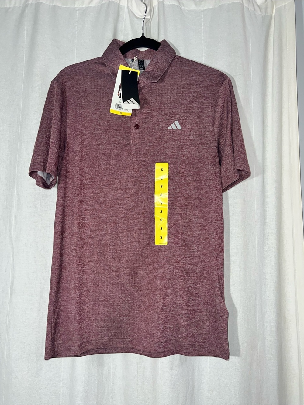 adidas Men’s Heather Maroon Polo Shirt